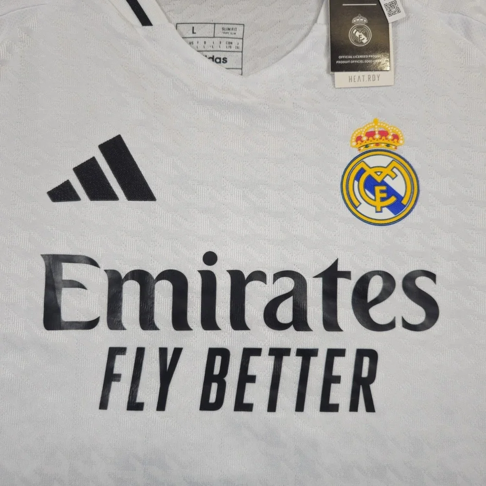 Adidas Real Madrid 24/25 Home Jersey Mbappe 9 Champions League Mens Large NWT